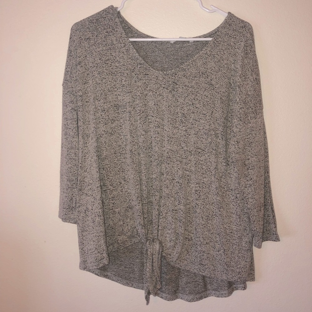 Grey knotted sweater